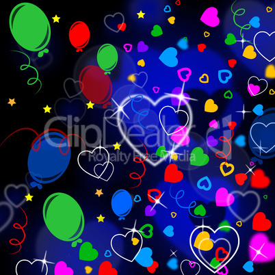 Background Heart Means Valentine Day And Backgrounds
