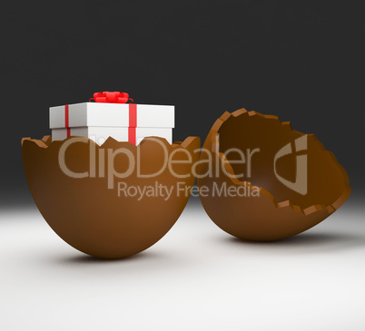 Easter Egg Shows Gifts Candy And Gift