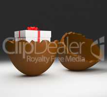 Easter Egg Shows Gifts Candy And Gift