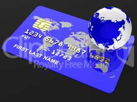 Credit Card Represents Debit Purchase And Globalise