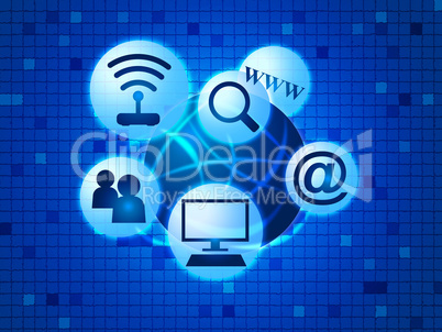 Social Media Indicates World Wide Web And Communicate