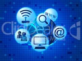 Social Media Indicates World Wide Web And Communicate