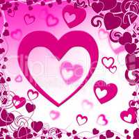 Background Heart Represents Valentine Day And Backdrop