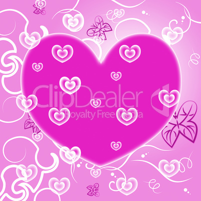 Background Hearts Represents Valentines Day And Backdrop