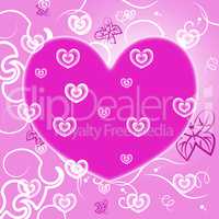 Background Hearts Represents Valentines Day And Backdrop