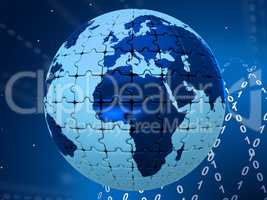 World Digital Represents High Tec And Globalise