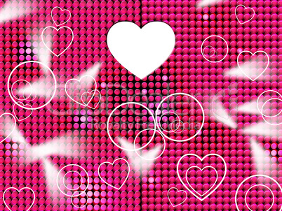 Hearts Grid Means Lightsbeams Of Light And Affection
