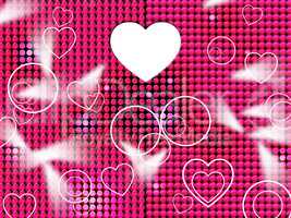 Hearts Grid Means Lightsbeams Of Light And Affection