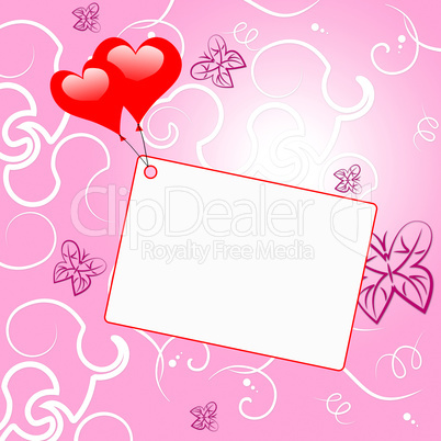 Heart Tag Shows Blank Space And Hearts
