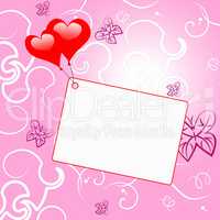 Heart Tag Shows Blank Space And Hearts