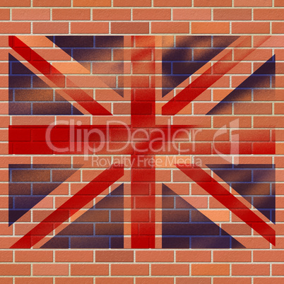 Union Jack Shows Great Britain And Abstract
