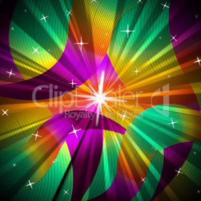 Background Color Represents Sun Rays And Glowing