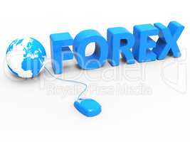 Internet Forex Shows World Wide Web And Earth