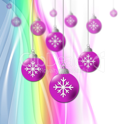 Pastel Color Means New Year And Bauble