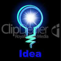 Light Bulb Represents Lightbulb Idea And Creativity