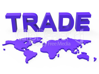 Global Trade Represents Planet Earth And Purchase