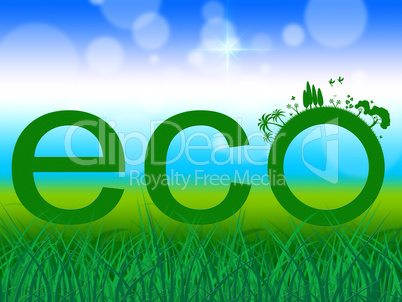 Nature Word Indicates Go Green And Earth