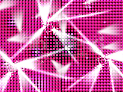 Pink Grid Indicates Lightsbeams Of Light And Entertainment