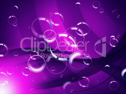 Glow Bubbles Represents Light Burst And Mauve