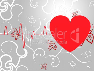 Heart Pulse Means Empty Space And Cardiogram