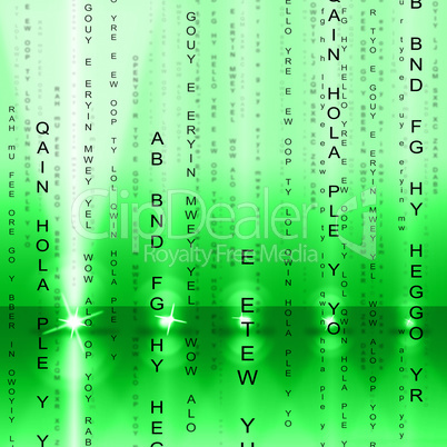 Matrix Tech Means Coding Digital And Hi-Tech