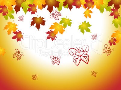 Nature Leaves Shows Autumn Countryside And Environment