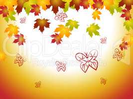 Nature Leaves Shows Autumn Countryside And Environment