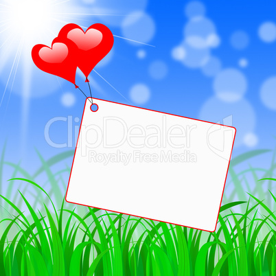Heart Tag Means Blank Space And Copy-Space