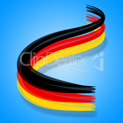 Germany Flag Indicates Patriot National And Deutch