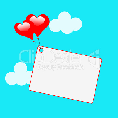 Copyspace Tag Shows Heart Shapes And Card