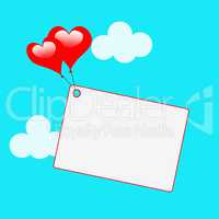 Copyspace Tag Shows Heart Shapes And Card