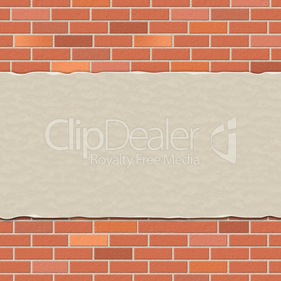 Brick Wall Represents Empty Space And Backdrop
