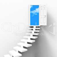 Stairs Concept Indicates Ladder Of Success And Ambition