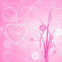 Pink Background Means Valentines Day And Abstract