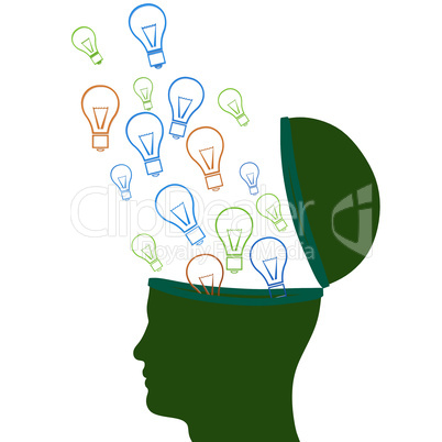 Think Idea Indicates Innovations Consideration And Creative