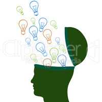 Think Idea Indicates Innovations Consideration And Creative