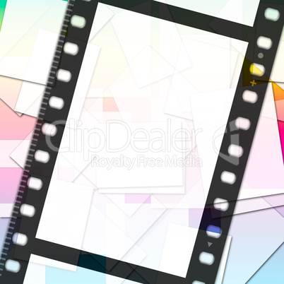 Filmstrip Paper Means Empty Space And Copy