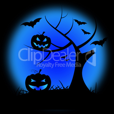 Halloween Pumpkin Shows Trick Or Treat And Branch