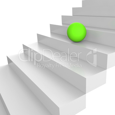 Stairs Up Represents Ascend Upstairs And Gain