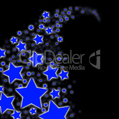 Blue Background Indicates Outer Space And Backdrop