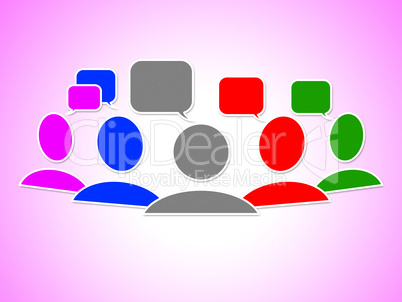 Social Media Represents Networking People And Connection
