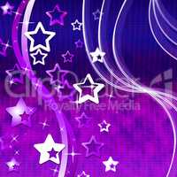 Mauve Background Shows Wave Stars And Starred