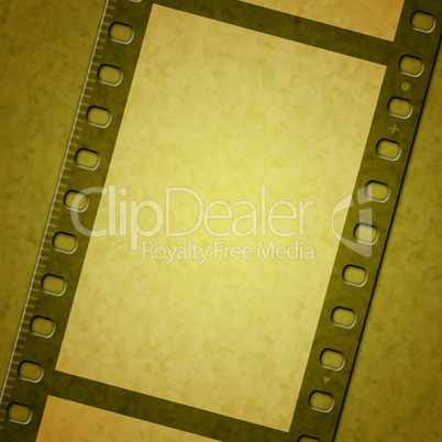 Yellow Background Indicates Camera Film And Backdrop