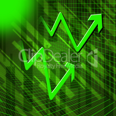 Green Arrows Background Means Increased Profit Or Sales.