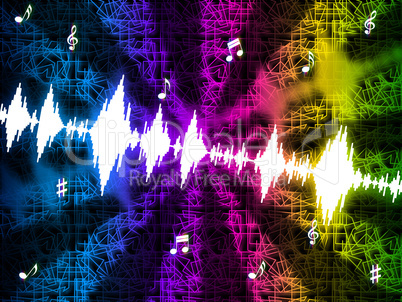 Soundwaves Background Mean Making And Playing Music.