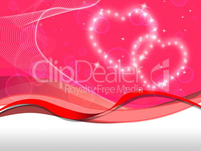 Pink Hearts Background Means Love Special And Valentine.