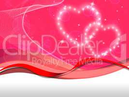 Pink Hearts Background Means Love Special And Valentine.