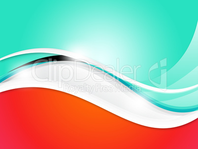 Colourful Wave Background Shows Modern Art Or Soft Effect.