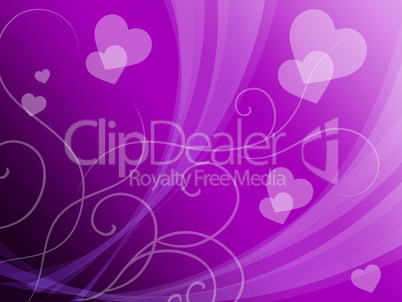 Elegant Hearts Background Means Delicate Passion Or Fine Wedding