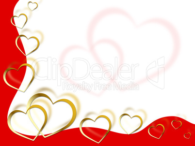 Hearts Background Means Shows Partner Romance And Red.